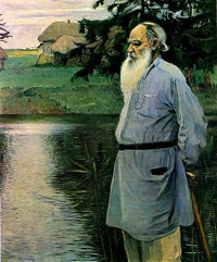 Leo Tolstoi's portrait by Nesterov